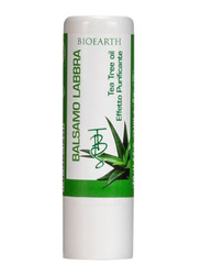 Bioearth Organic Aloe & Tea Tree Lip Balm, 7ml, Green