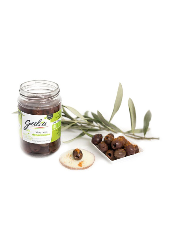 

Gulia Organic Pitted Black Olives in Brine, 550g