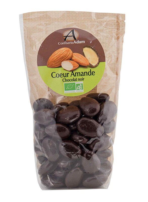 

Confiserie Adam Organic Roasted Almonds Coated in Dark Chocolate