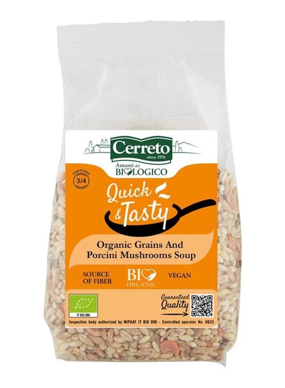 

Cerretto Organic Grains & Porcini Mushrooms Soup, 250g