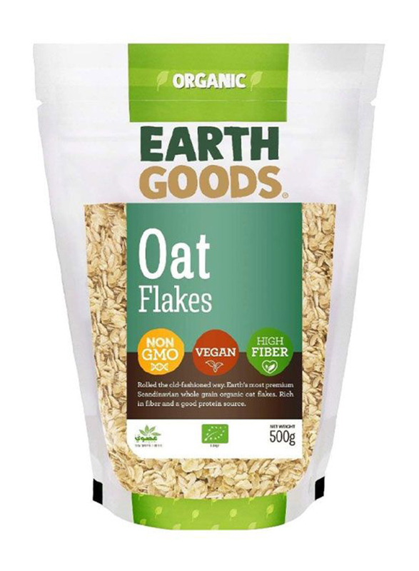 Earth Goods Organic Oat Flakes, 500g