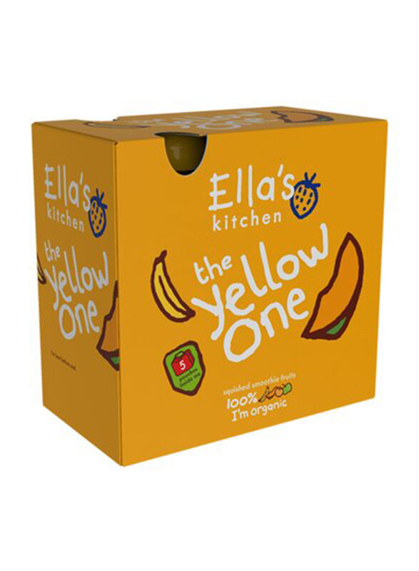 

Ella's Kitchen Organic The Yellow One Smoothie Multipack Baby Food Pouch, 6+ Months, 5 x 90g