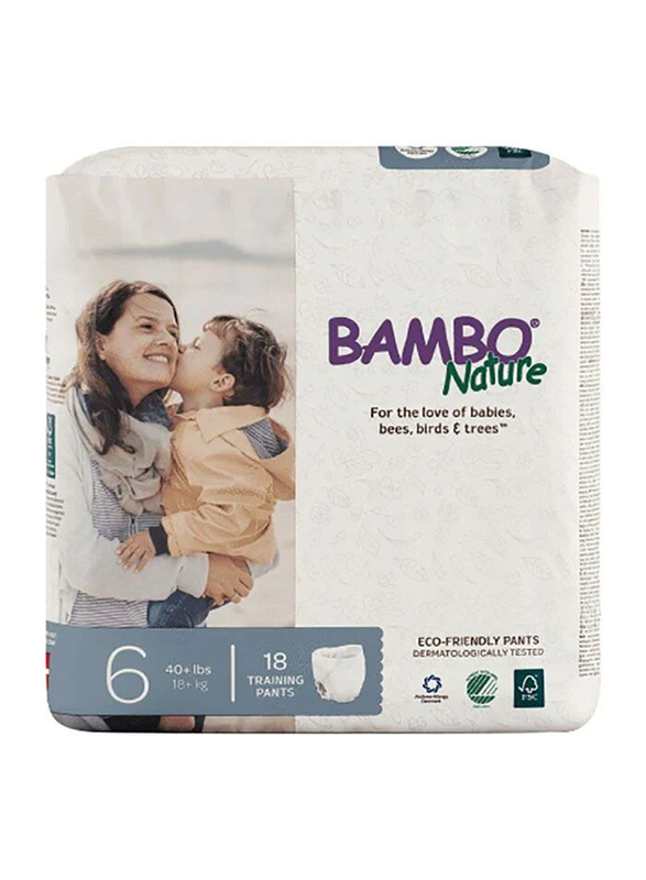 Bamboo Nature Organic Bamboo Nature Dream Pants, Size 6, 18+ kg, 18 Count