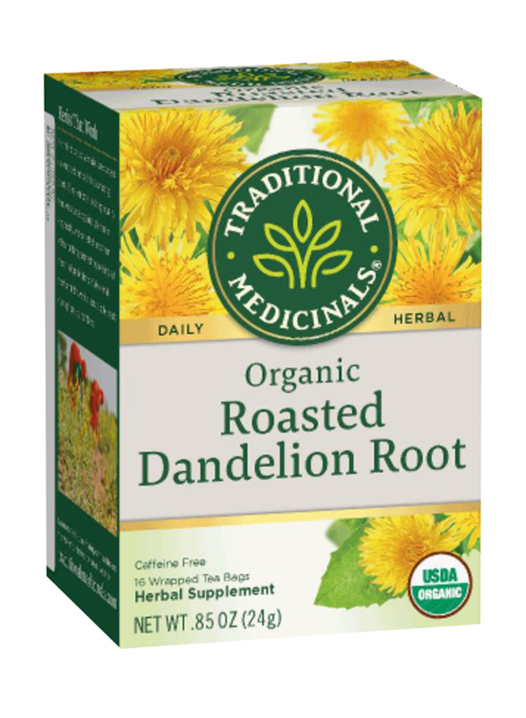 Traditional Medicinals Organic Roasted Dandelion Root Tea, 16 Tea Bags