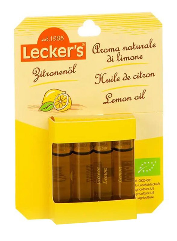 Lecker's Organic Lemon Oil, 4 x 2ml