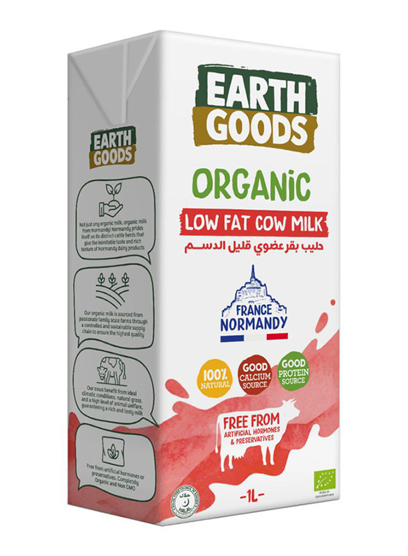 Earth Goods Organic Full Fat Cow Milk, 1 Liter