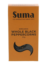 Suma Organic Whole Black Peppercorns, 25g