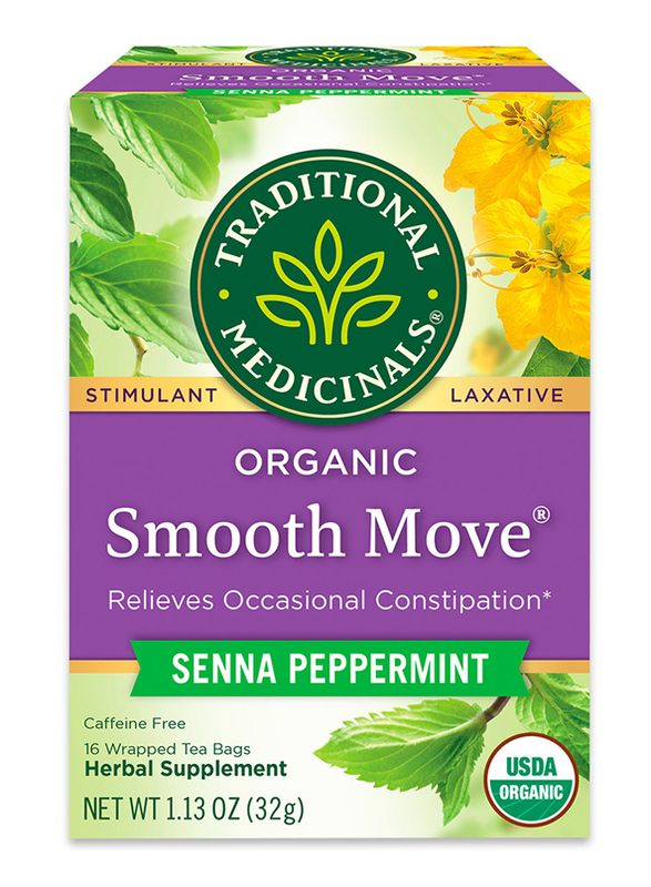 Traditional Medicinals Organic Smooth Move Senna Peppermint Tea, 16 Tea Bags