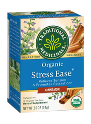 Traditional Medicinals Organic Stress Ease Cinnamon Tea, 16 Tea Bags