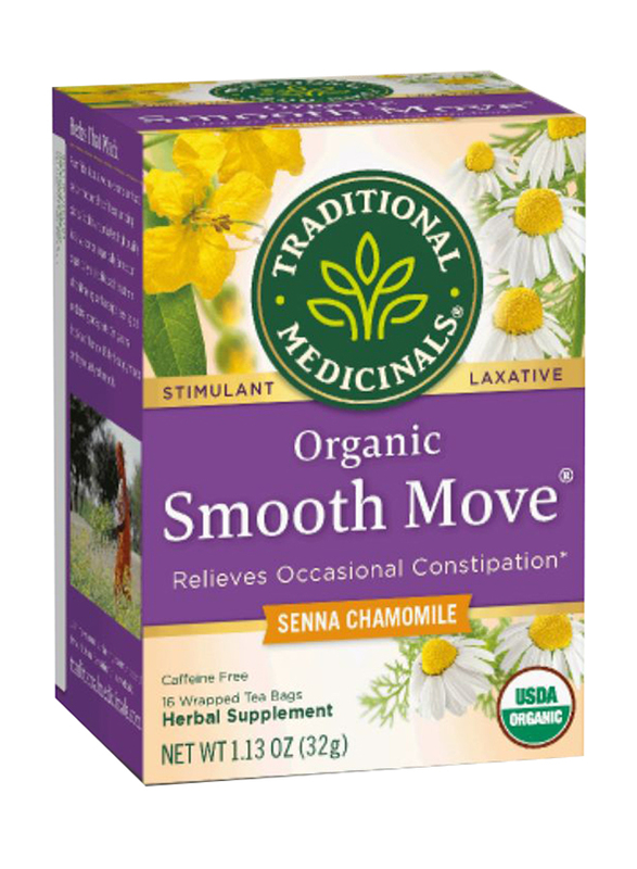 Traditional Medicinals Organic Smooth Move Senna Chamomile Tea, 16 Tea Bags