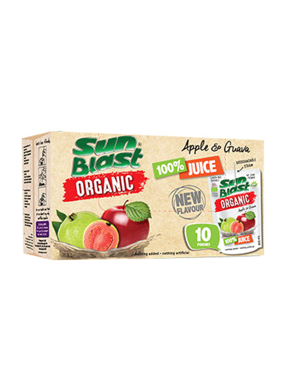 Sun Blast Organic Apple and Guava Juice, 200ml