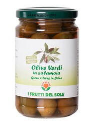 I Frutti Del Sole Organic Green Olives in Brine, 300g