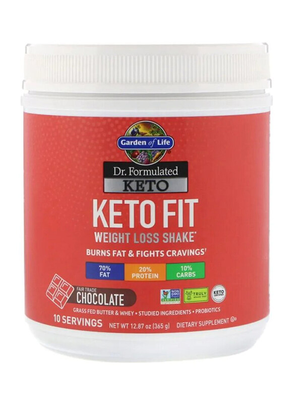 

Garden of Life Dr. Formulated Keto Fit Weight Loss Chocolate Shake Dietary Supplement, 365g