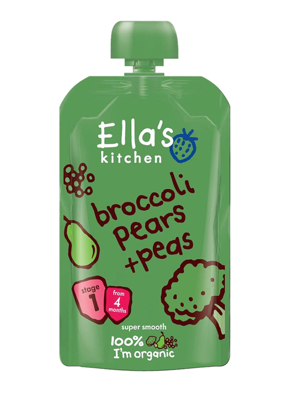 Ella's Kitchen Organic Broccoli/Pears/Peas, 120g