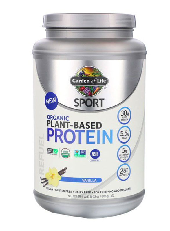 Garden of Life Sport Organic Plant Based Protein Powder, 806gm, Vanilla