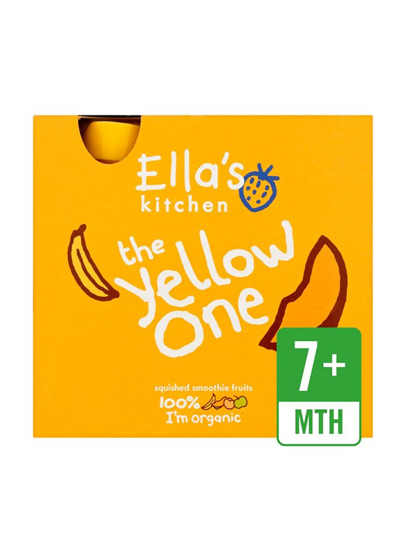 Ella's Kitchen Organic The Yellow One Squished Smoothie Fruits, 5 x 90g