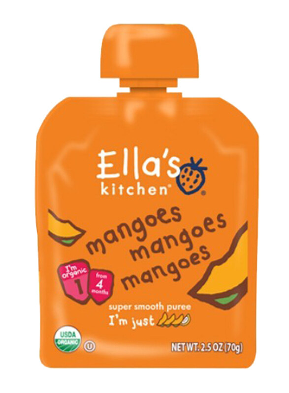 

Ella's Kitchen Mangoes Super Smooth Puree, 70g