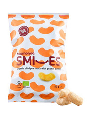 Harmonica Organic Smiles Chickpeas Snack with Peanut Butter Glutenfree Vegan, 50g