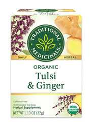 Traditional Medicinals Tulsi with Ginger Herbal Tea, 16 Tea Bags