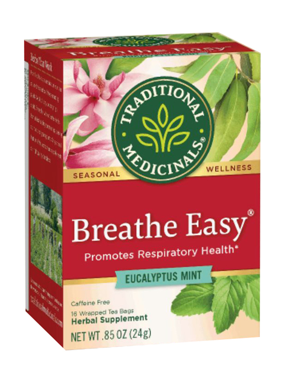 Traditional Medicinals Organic Eucalyptus Mint Breathe Easy Tea, 16 Tea Bags