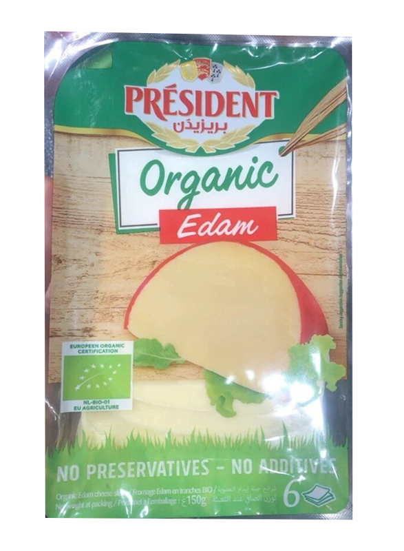 President Organic Edam Cheese Slices, 150g