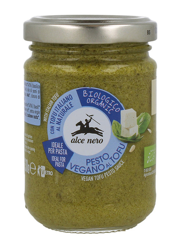 Alce Nero Organic Vegan Tofu with Pesto Sauce, 130g