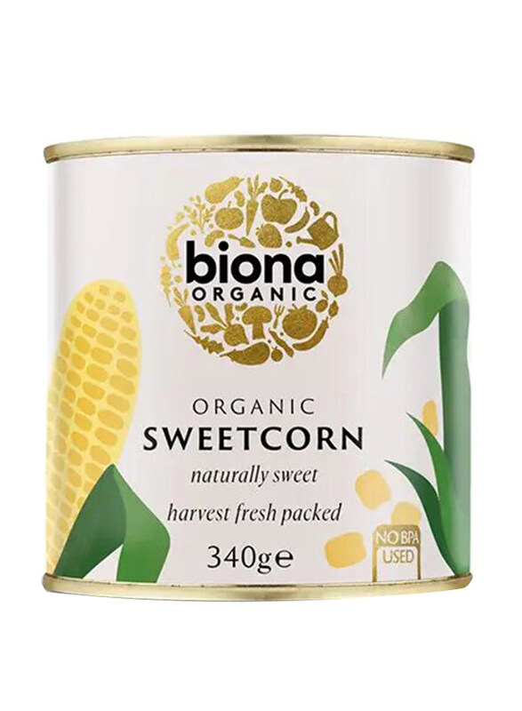 

Biona Organic No Sugar Added Sweetcorn, 340g