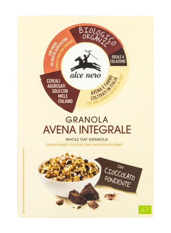 Alce Nero Organic Granola with Dark Chocolate, 300g