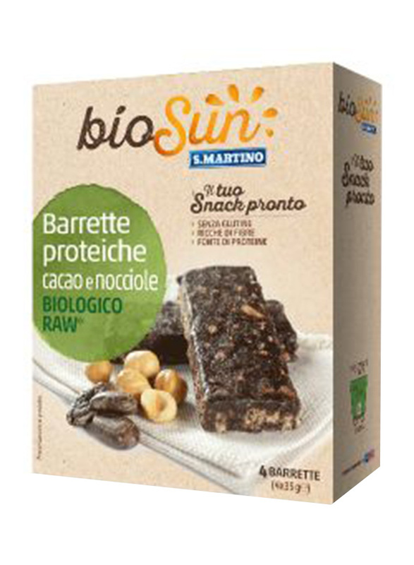 Biosun Organic Protein Cocoa & Hazelnuts Raw Bars, 140g