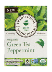 Traditional Medicinals Organic Peppermint Green Tea, 16 Tea Bags