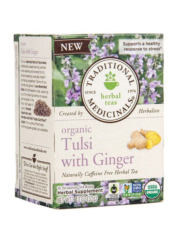 

Traditional Medicinals Organic Tulsi with Ginger Tea, 16 Tea Bags