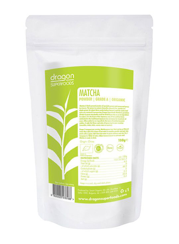 Dragon Superfoods Grade A Matcha Powder, 100g