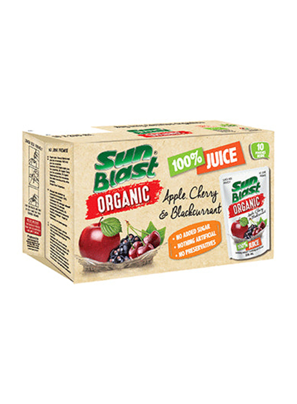Sun Blast Organic Apple Cherry Blackcurrant Juice, 200ml