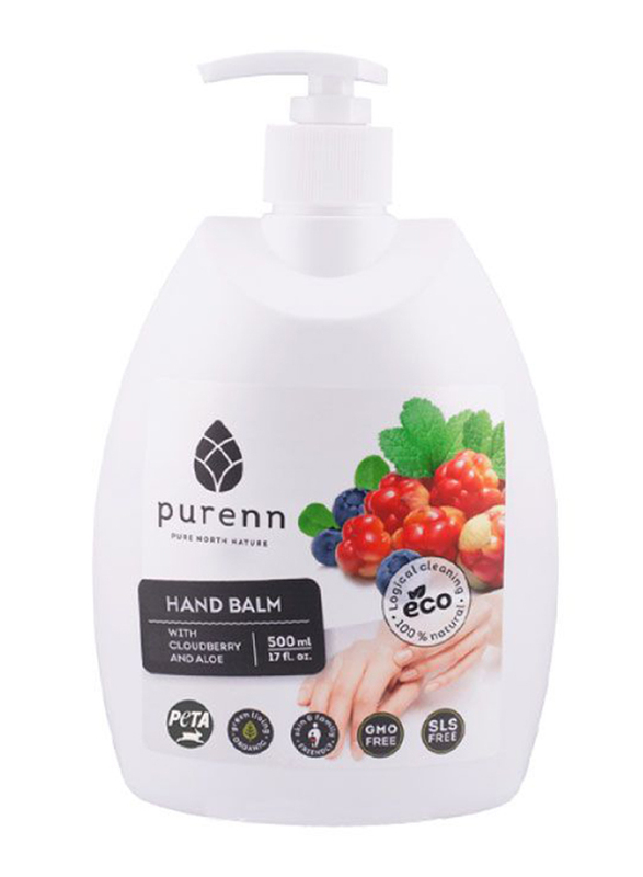 Purenn Hand Balm with Cloudberry & Aloe, 500ml