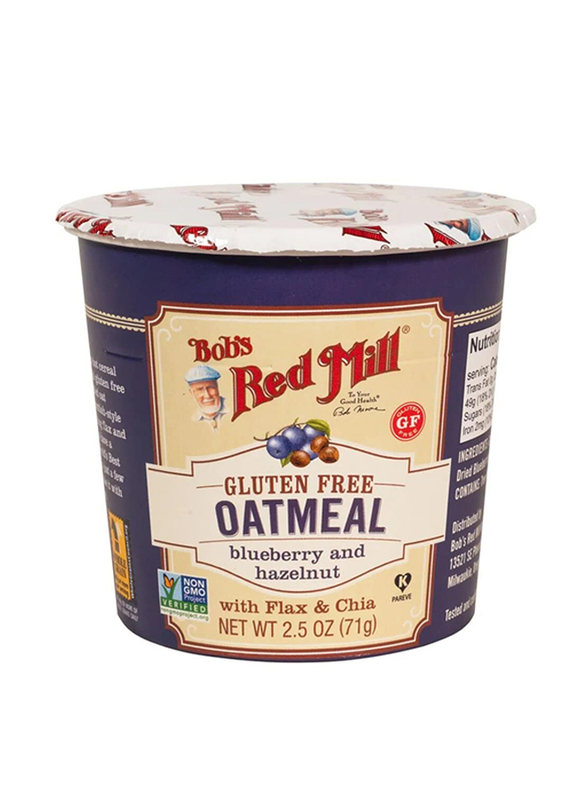 Bob's Red Mill Organic Oatmeal Cup Blueberry & Hazelnut, 2.5 oz