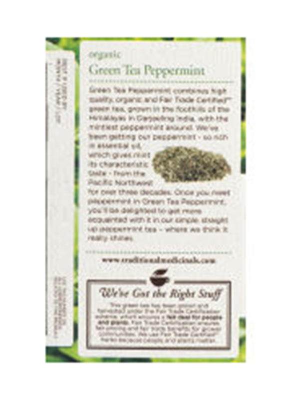 Traditional Medicinals Organic Peppermint Green Tea, 16 Tea Bags