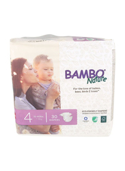 Bambo Nature Eco Friendly Diapers, Size 4, 7-18 kg, 30 Counts