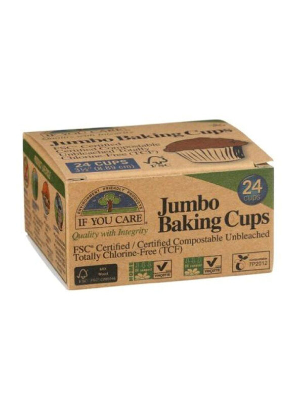 

If You Care Jumbo Baking Cups, 24 Pieces, Brown