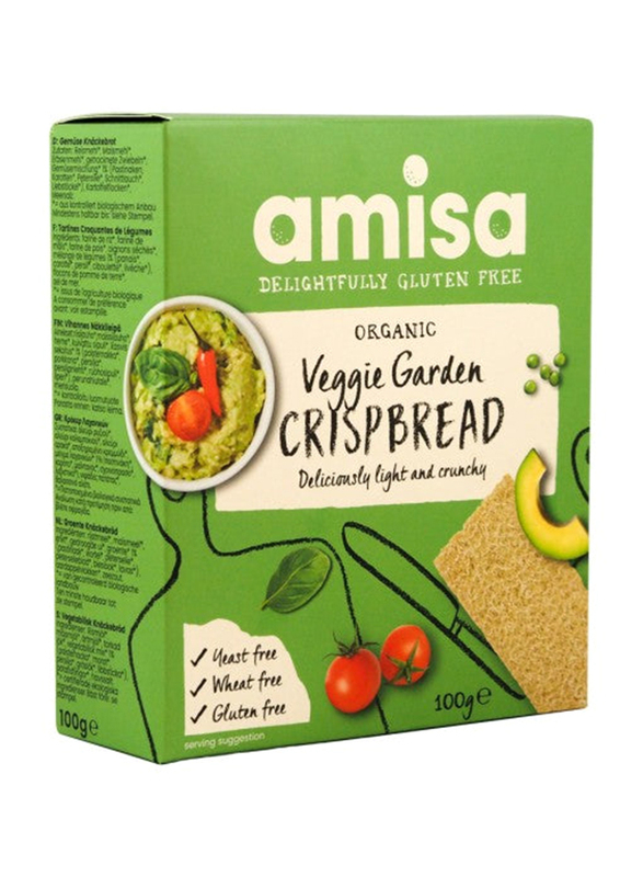 AMISA Organic Crispbread Veggie Garden, 100g