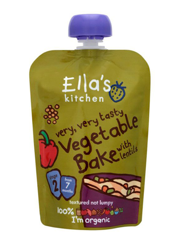 Ella's Kitchen Organic Vegetable Bake with Lentils, 130g