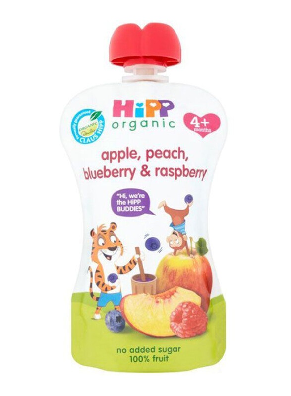 

Hipp Organic Peach, Apple, Blueberry, Raspberry Puree Food, 100g