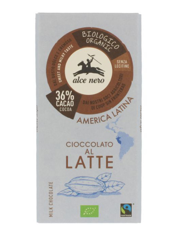 Alce Nero Organic Milk Chocolate Tablet, 100g