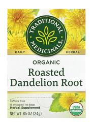 Traditional Medicinals Organic Roasted Dandelion Root Herbal Tea, 16 Tea Bags