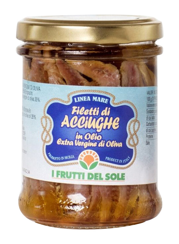 

I Frutti Del Sole Anchov Fillets in Evo Oil, 100g