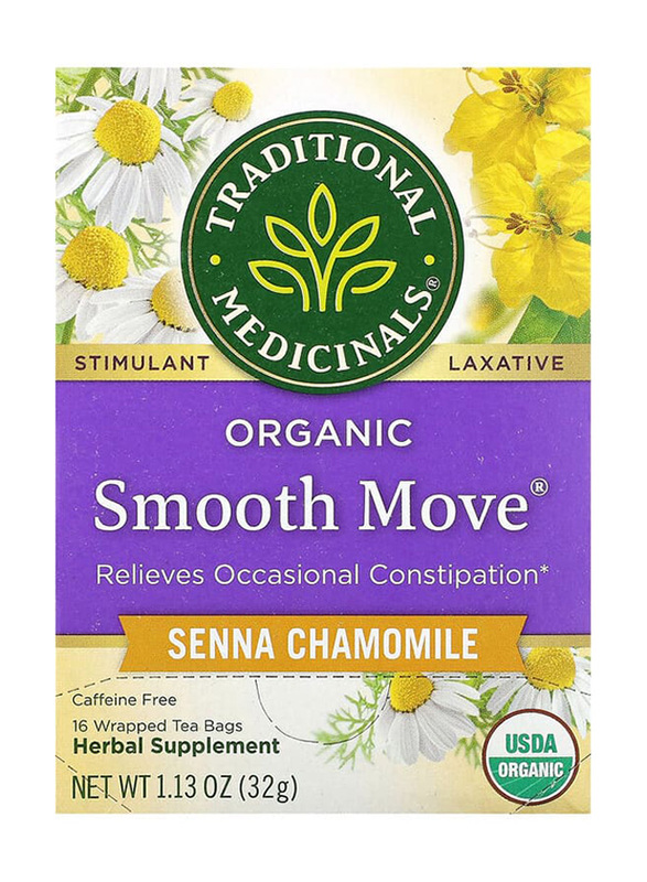 Traditional Medicinals Organic Smooth Move Chamomile Herbal Tea, 16 Tea Bags