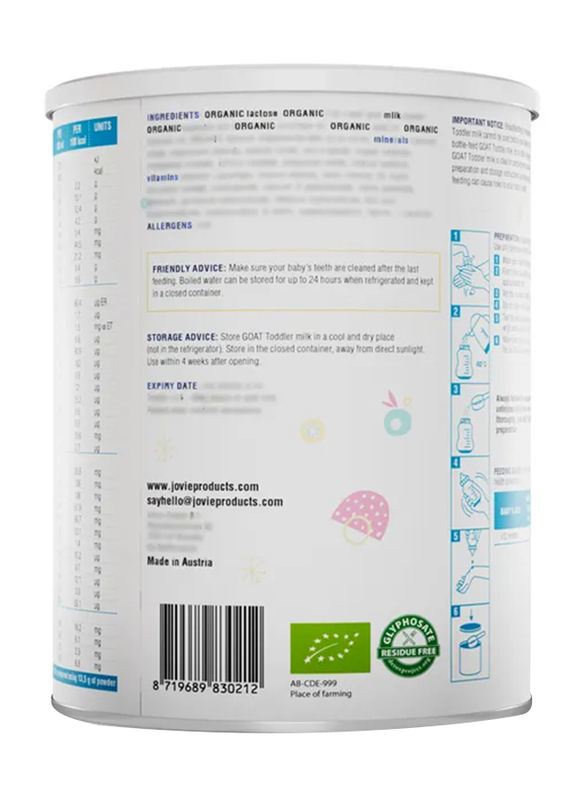 Jovie Organic Goat Toddler Stage-3 Milk, 400g