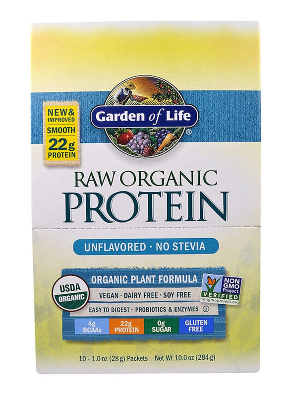 

Garden of Life Raw Organic Plant Based Protein Powder, 10 Pieces, Regular