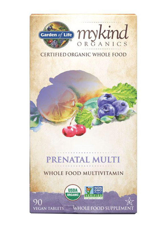 Garden of Life MyKind Organics Prenatal Multi Whole Food Supplement, 90 Tablets