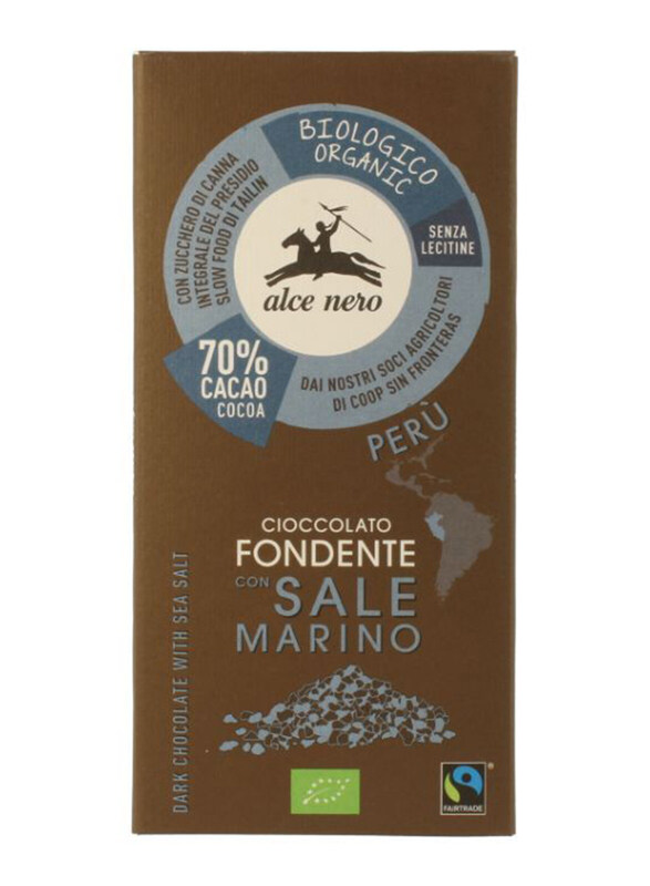 

Alce Nero Organic Dark Chocolate with Sea Salt, 50g