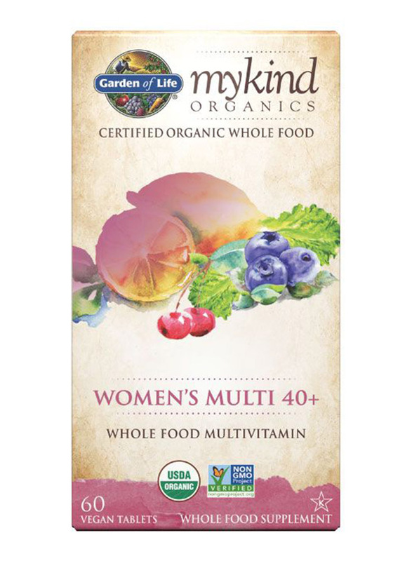 Garden of Life Mykind Organics Women's Multi 40+ Whole Food Supplement, 60 Tablets